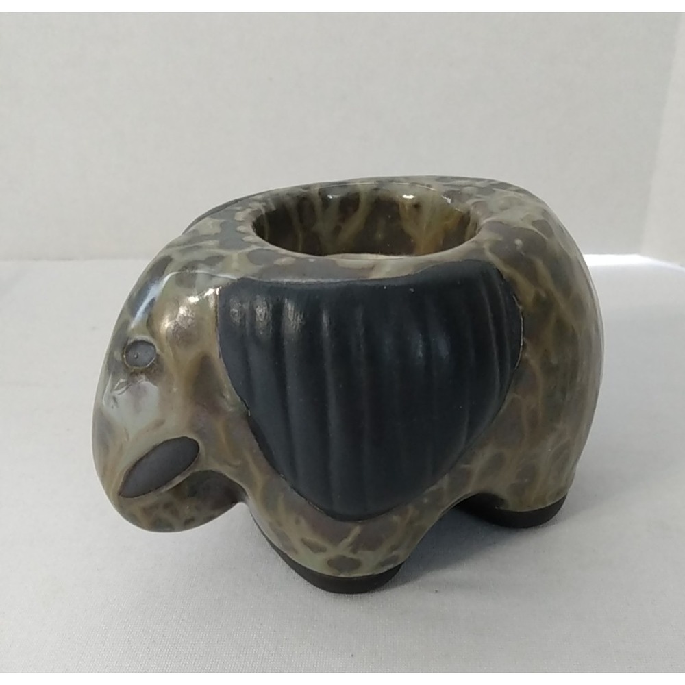 Boho Elephant Tea Light Candle Holder Pier 1 Imports Ceramic Olive Green